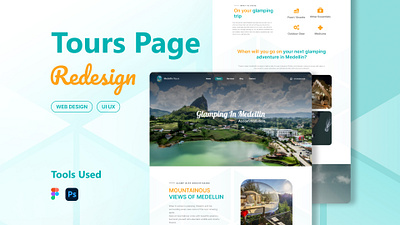 Medellin Tours Page Redesign adobe illustrator adobe photoshop branding design figma design illustration landing page mockup design tour and travel web design tours website design ui user experience user interface ux web design web ux website design