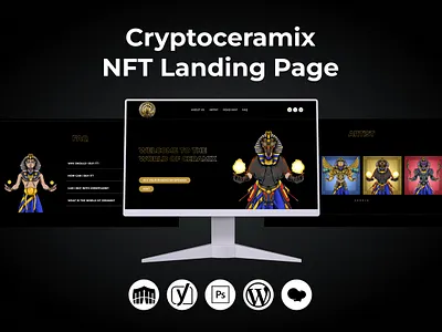 Cryptoceramix NFT Landing Page attractive website business website design graphic design illustration landing page responsive website web design website design