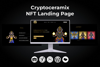 Cryptoceramix NFT Landing Page attractive website business website design graphic design illustration landing page responsive website web design website design