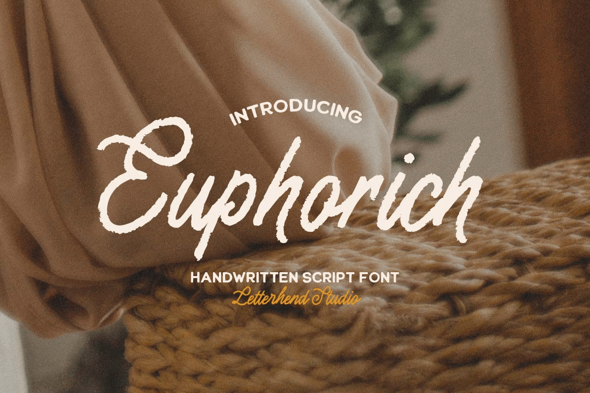 Euphorich - Handwritten Script Font captivating freebies