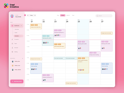 Calendar dashboard - Dashboard UI design concept animation calendar dashboard calendar design calendar ui design cute dashboard cute design dashboard dashboard design design modern dashboard modern dashboard design ui uidesign