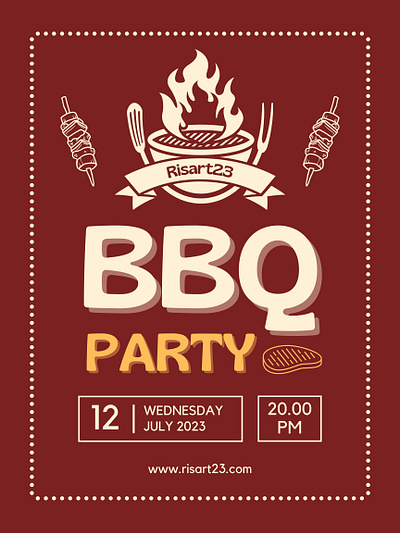 Red Retro BBQ Party vacation
