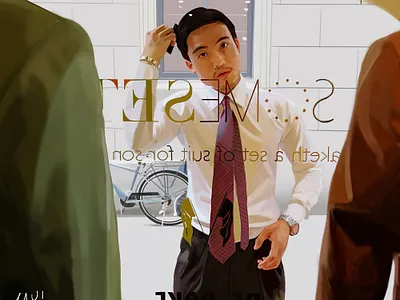 Barbour guy illustration original