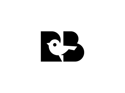 RB bird brand branding design elegant graphic design illustration logo logotype mark minimalism minimalistic modern negative space negativespace rb sign