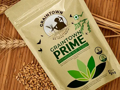 GRAINTOWN - Premium Wheat Flour Packaging Design best packaging design branding creative design agency digital marketing expand buzz flour packaging design food packaging food packaging design graphic design graphic designer illustration logo design packaging design packaging design agency pouch packaging pouch packaging design product packaging design wheat flour wheat flour packaging wheat packaging design