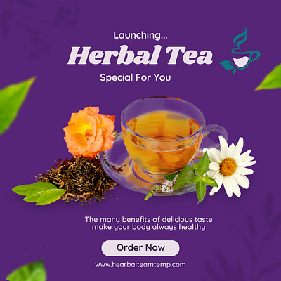 Herbal Tea product Social Media post graphic design social media post