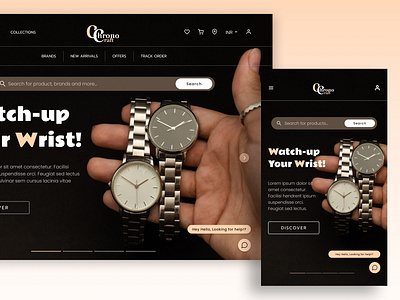 E-Commerce Site for Watches animation app branding design e commerce graphic design illustration mobile site typography ui ux website