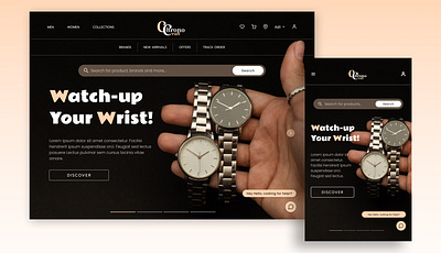 E-Commerce Site for Watches animation app branding design e commerce graphic design illustration mobile site typography ui ux website