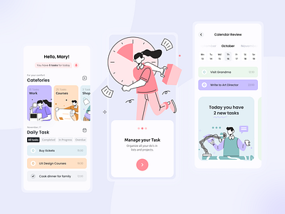 📱Task manager app | Hyperactive app design branding design hyperactive interface list management mobile mobile app mobile design product design task list task management task manager tasks to do app typography ui ux web design