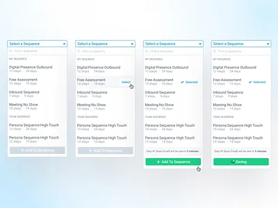 Single select dropdown menu