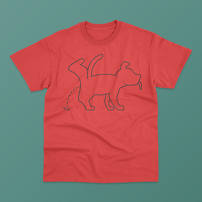 The Dog is peeing Tshirt animal branding graphic design logo tshirt