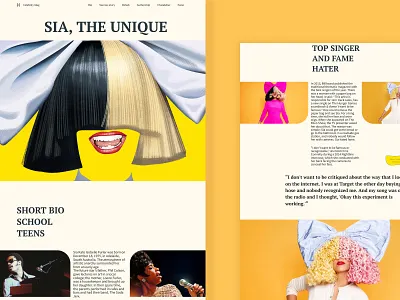 Sia longread design illustration landing page longread main page web design