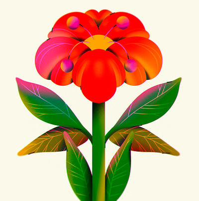 FLOWER art illustration design artists creative flower graphic illustration pink red rose