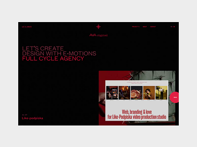AVA digital - redesign concept website animation design ui ux web
