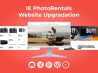 IE PhotoRentals Website Upgradation attractive website business website design graphic design illustration landing page responsive website web design website design