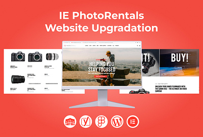 IE PhotoRentals Website Upgradation attractive website business website design graphic design illustration landing page responsive website web design website design