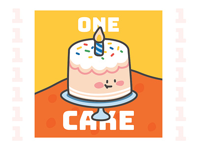 Flash Card 1-10 #1 Cake cake design flashcard food illustration number vector