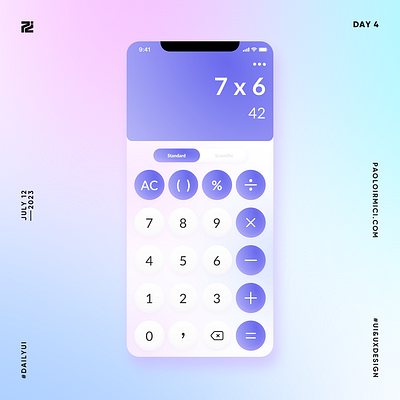 Calculator App for iOS app branding design graphic design illustration logo typography ui ux vector