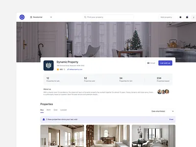 Real Estate Concept agent clean design details housing interface manage minimal modal platform project real estate search settings ui ui design ui kit ux ux design web