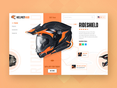 Helmet Selling Platform Web Banner banner design branding creative concepts creative inspiration digital marketing dribbble showcase e commerce fimga helmet accessories helmet selling helmet styles illustration landing page motorcycle gear online store product showcase ui design user experience visual design web design