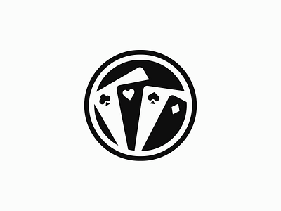 poker cards branding card games clubs creative diamonds gambling geometric graphic design hearts identity design illustration line logo design logotype minimalism negative space playing card suits poker cards simple spades