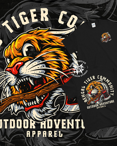 Bengal Tiger apparel artwork design tiger