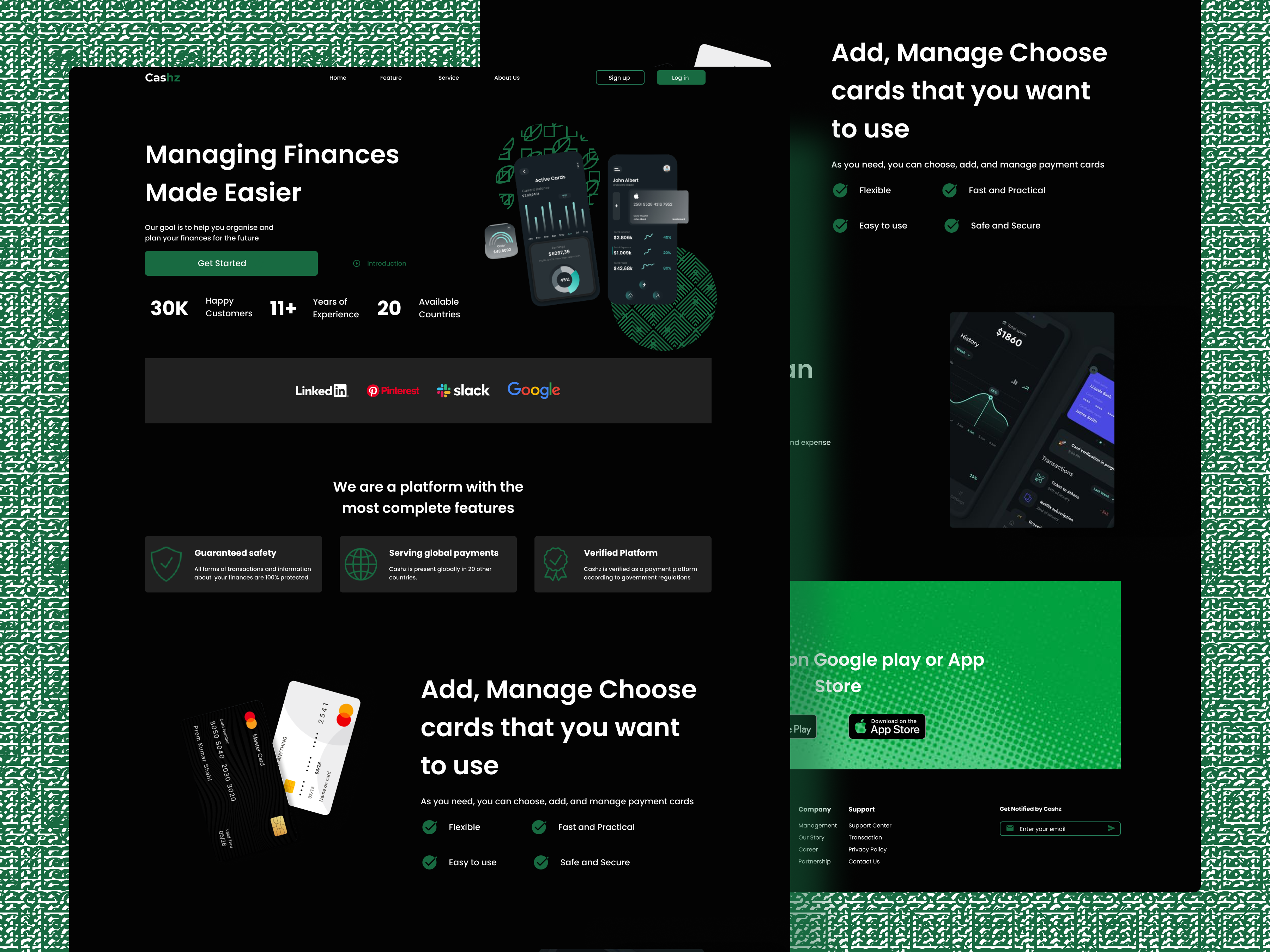 Redesigned Cashz Finance Landing Page animation branding buildfast creative creative minds design finance finance industry google illustration innovative netflix research success tech tech giants ui ui inspiration web design inspiration website
