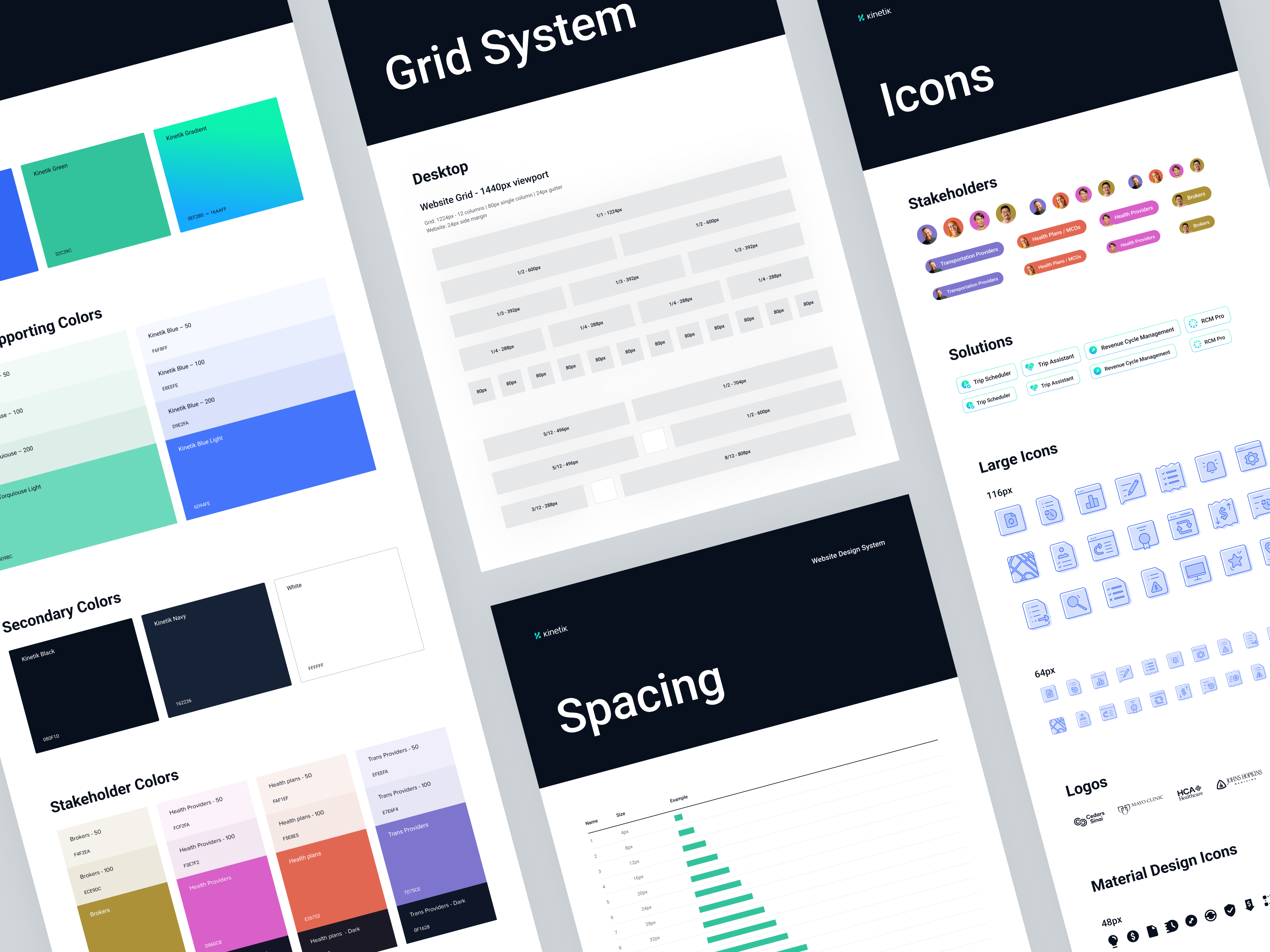 Kinetik - Design System bb bb agency brand colors components design design system foundation grid iconography icons layout modules nemt transportation typography ui web design website
