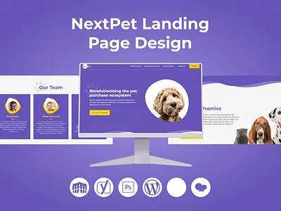 NextPet Landing Page Design attractive website business website design graphic design illustration landing page responsive website web design website design