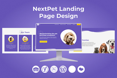 NextPet Landing Page Design attractive website business website design graphic design illustration landing page responsive website web design website design