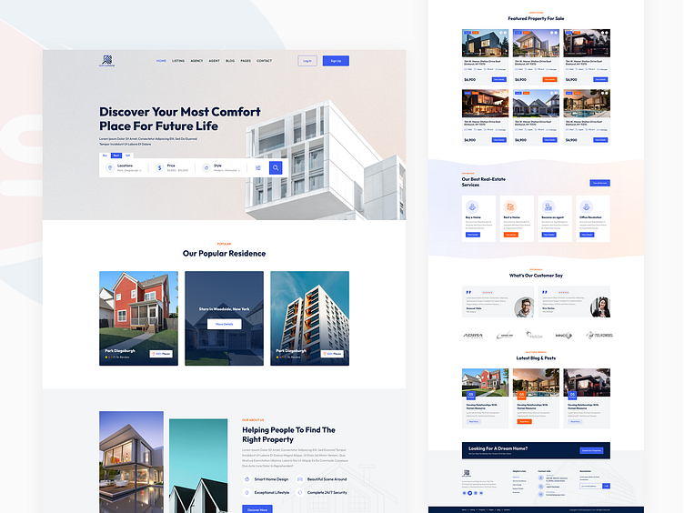 Real estate landing page Design by Atiqur Rahman on Dribbble