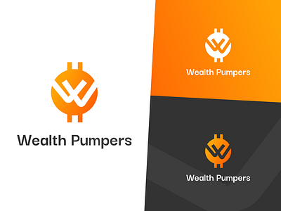 Wealth Pumpers - A Crypto Knowledge-Sharing Platform logo bitcoin blockchain branding coins creolestudios crypto crypto currency currency design finance fintech gradient graphic design illustration logo token ui wallet web design