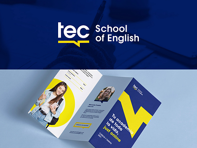 TEC School of English Brand design branding design graphic design logo