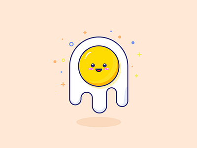 Sunny Egg - Endok Ceplok Cute Illustration cute egg food graphic design icon illustration logo mbe meal snack ui