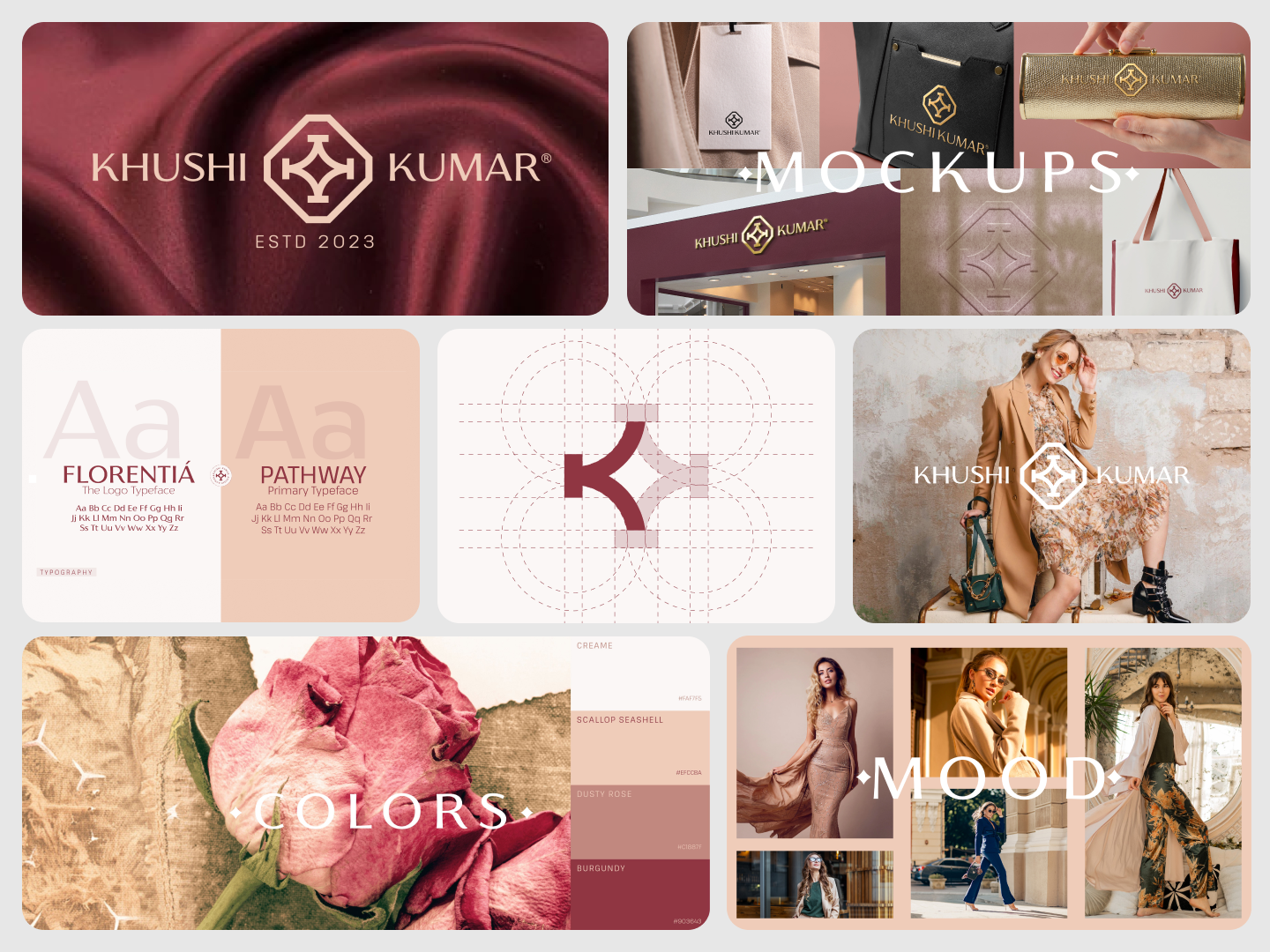 Khushi Kumar - Identity Design brand identity branding design fashion graphic design identity design illustration logo logo design typography vector visual identity