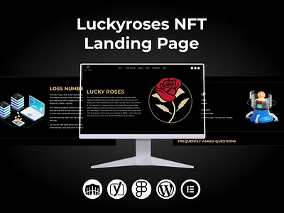 Luckyroses NFT Landing Page attractive website business website graphic design landing page responsive website web design website design