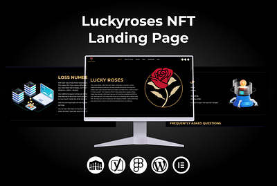 Luckyroses NFT Landing Page attractive website business website graphic design landing page responsive website web design website design