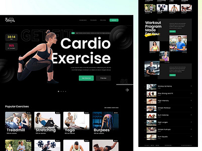 Workout Online Training design fitness fitness training website fitness website fitness workouts training landing page latest latest trends training training website ui ui ux ui design uidesign uiux website working website workout workout training website yoga 🧘‍♂️ training
