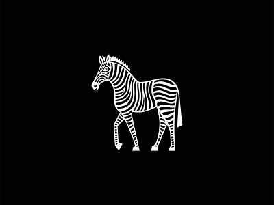 Zebra Logo africa animal branding design emblem geometric icon illustration lines logo mark mascot monochrome nature safari stripes vector wildlife zebra zoo