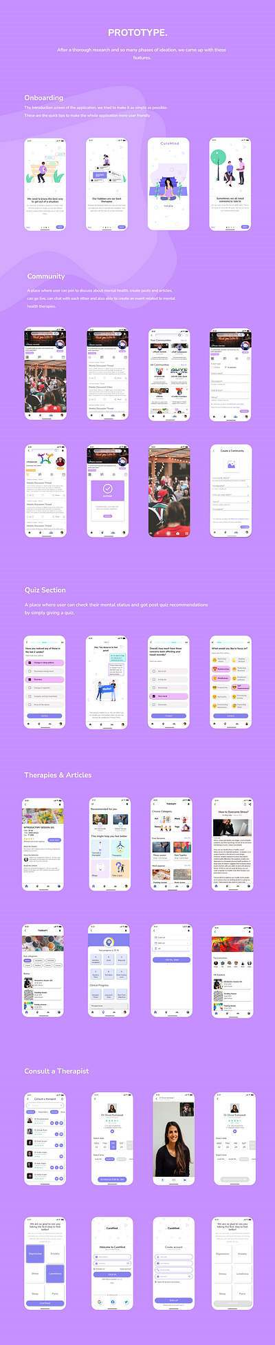 Mental Health App Design app design figma ui ux