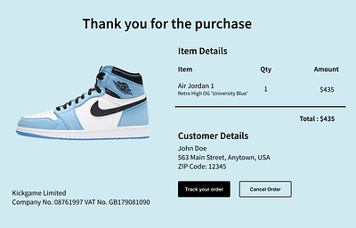 #17 Daily UI Challenge - Purchase Receipt challenge dailyui design ui ux