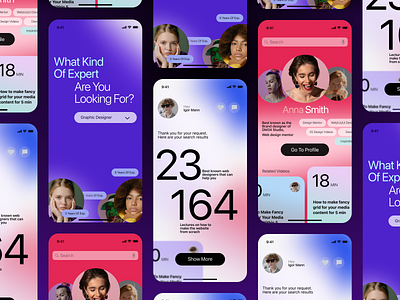 Experts App Design concept branding bright concept design development experts fresh gradient graphic design inspiring interface ios modern ui visual young