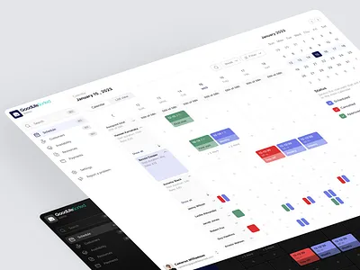 Schedule • GoodLifeSorted calendar 🔥 availability calendar calendar cards customers list dashboard employeescheduling management system planning resources schedule schedulebook schedulingtools staffmanagement stafforganization teamcoordination ui ux visitplanning visitscheduling workforcemanagement