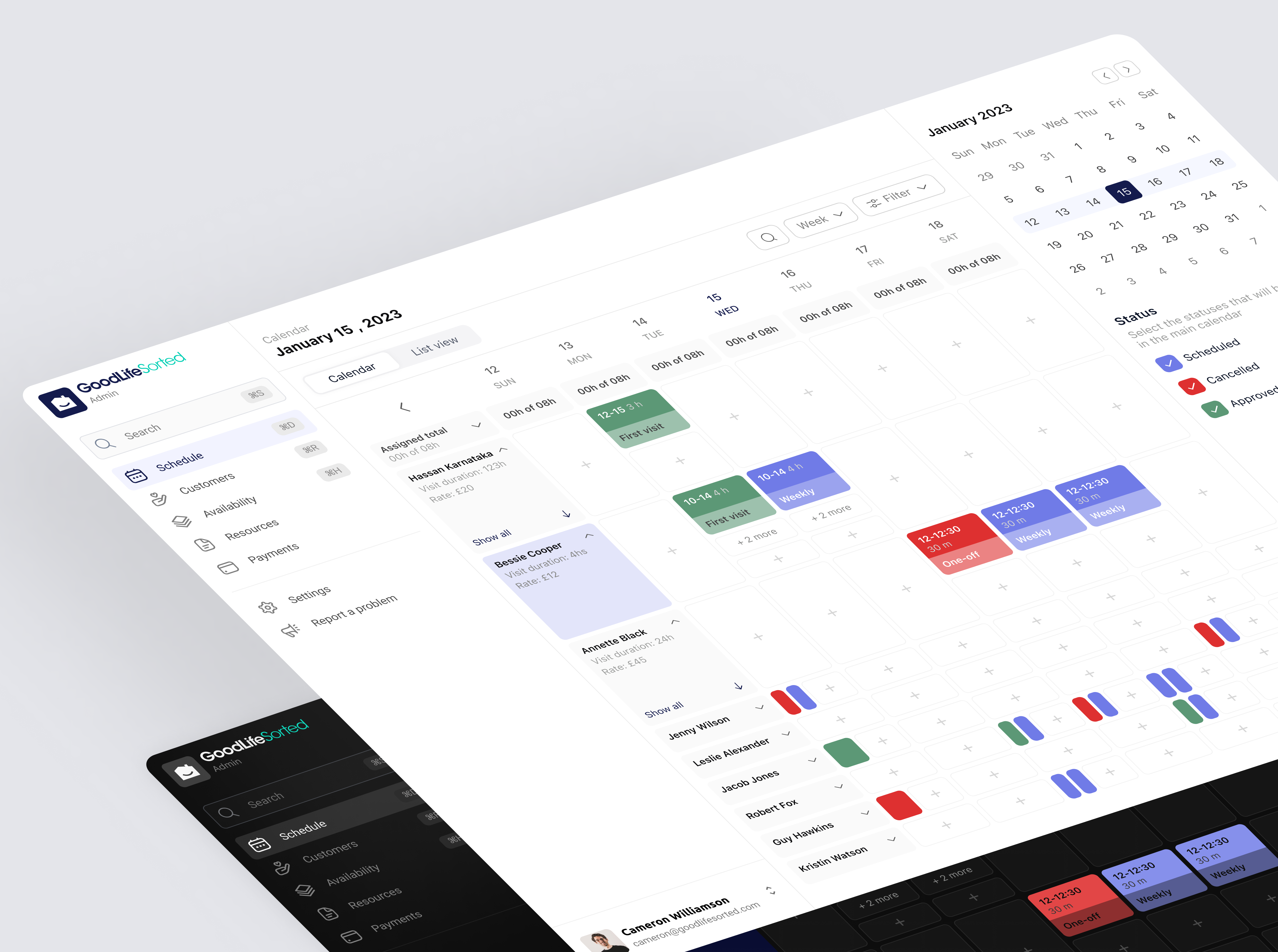 Example of Schedule • GoodLifeSorted calendar 🔥