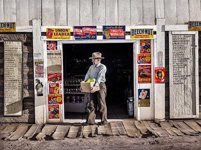 New Mexico - Store (1940) ads advertising america brand branding colorization colorize colorized photo digital art history photo photography restoration usa vintage