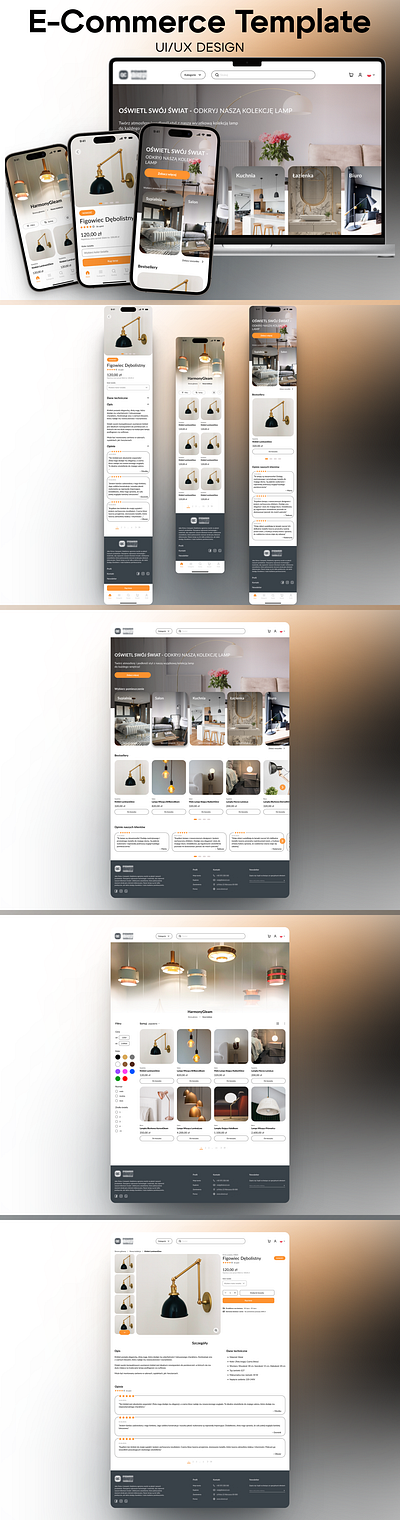 Lamp Shop Template – E- Commerce UI/UX Design app branding design ecommerce graphic design shop ui ux