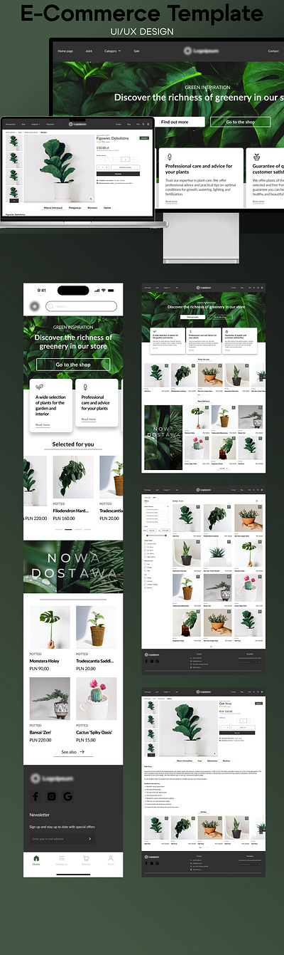 E-Commerce Template - UI/UX Design app branding design ecommerce graphic design store typography ui ux