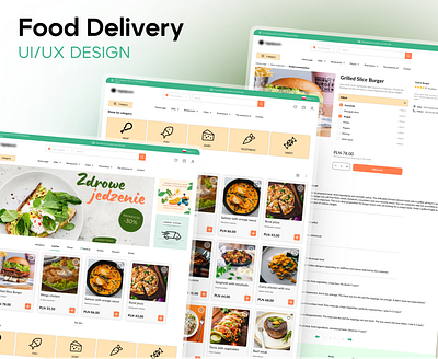 Food Delivery – UI/UX Design app branding design fooddelivery graphic design illustration typography ui ux vector