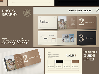 Aesthetic Brand Guidelines book brand inspiration brandguideline branding graphic design guideline illustration layout design manual book template free