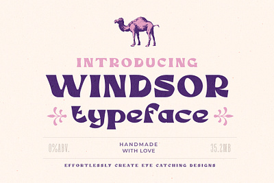 Windsor - Asia Inspired Typeface asian bold branding chinese design display flyer font graphic design illustration japanese logo modern original pop art retro thick typeface vector vintage